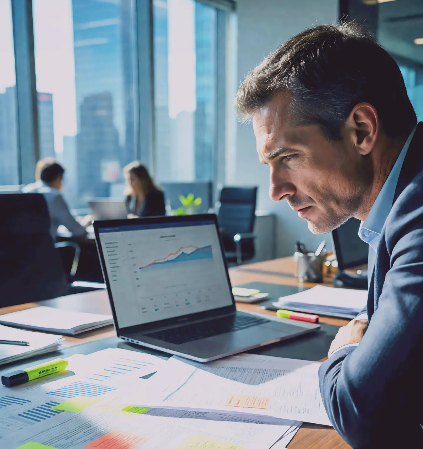 Imprenditore al lavoro